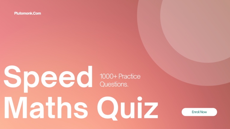 Speed Maths Mastery Quiz